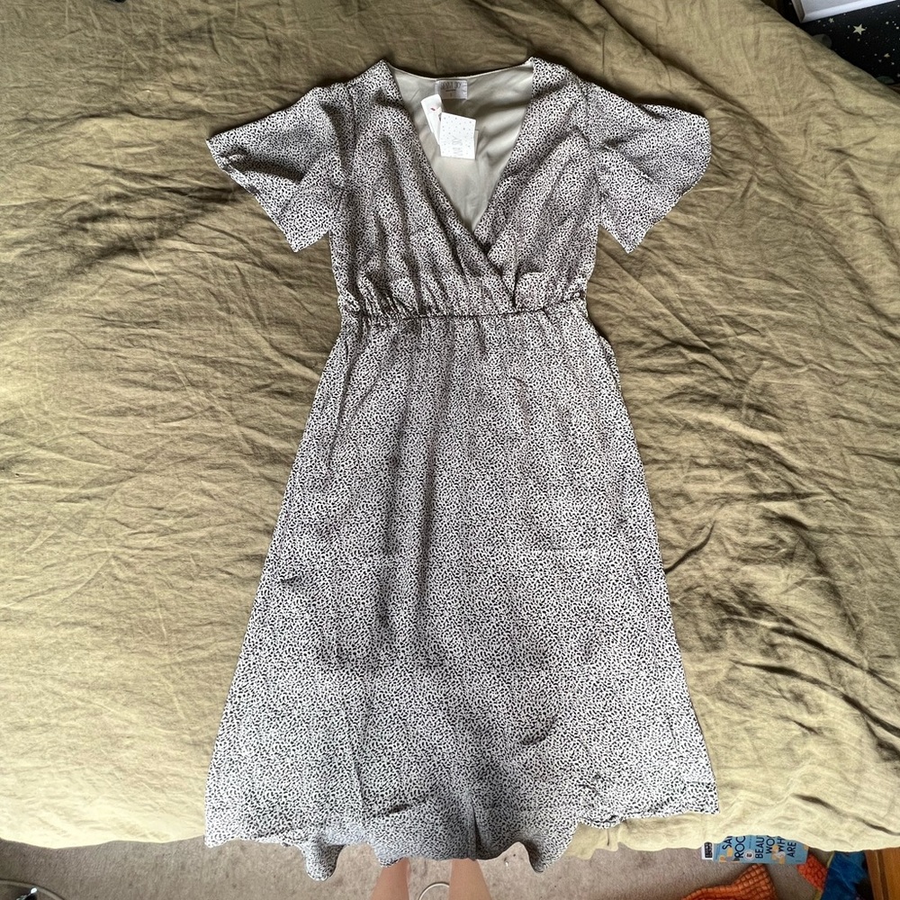 black and white dress